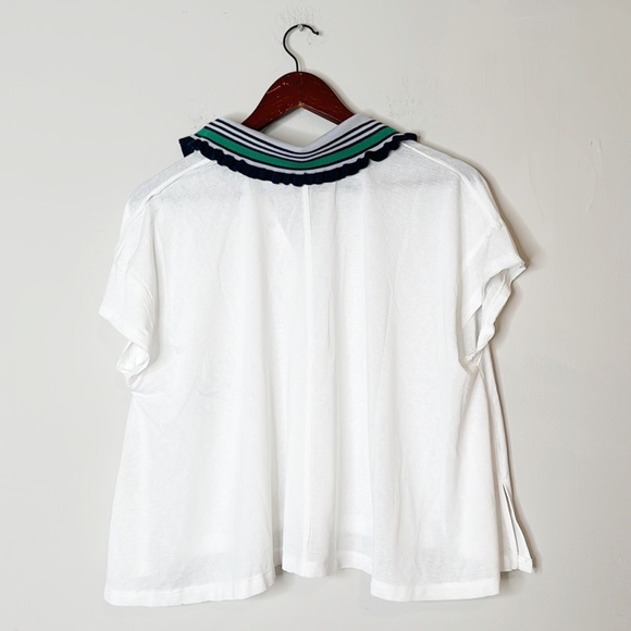 NWT Free People Movement Time Out White Polo t shirt crop float women size XS - Picture 6 of 6